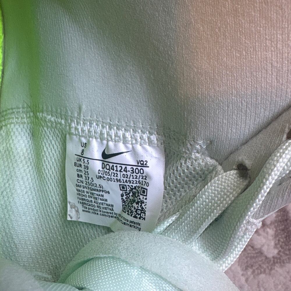 Nike Women's High-Top Sneakers in Light Mint and White - Picture 8 of 8